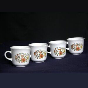 Four Corningware Corelle Indian Summer Teacups